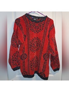 IB Diffusion Red Black Sweater Large